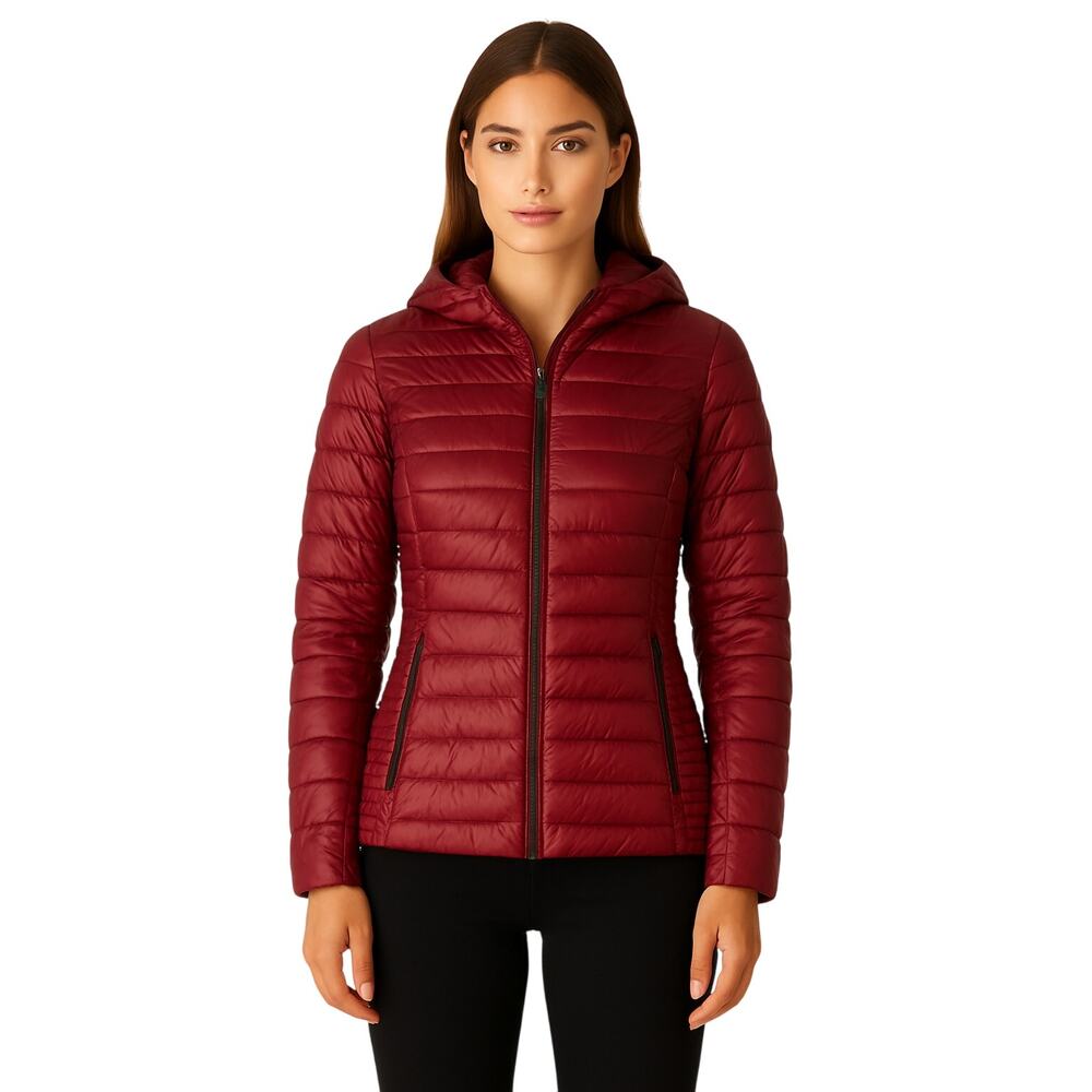 Calvin Klein Packable Lightweight Down Jacket EUC Maroon, Size XXL